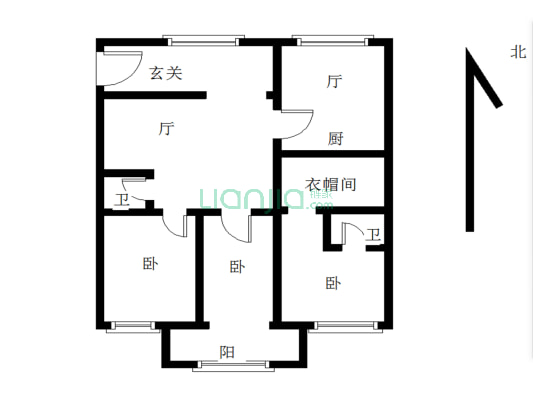 融侨·江南水都美域C区 3室2厅 南 北