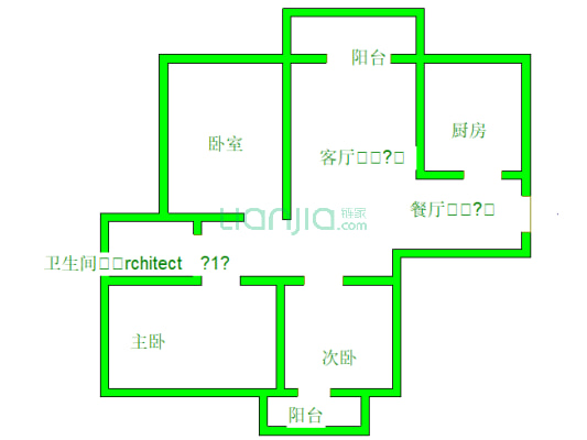 福晟钱隆城 3室1厅 南 北