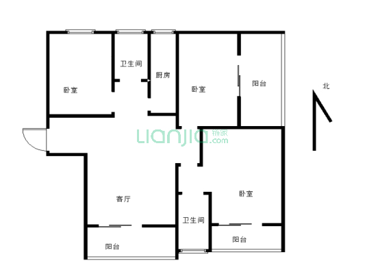 金王3房2厅2卫毛坯房配套齐全