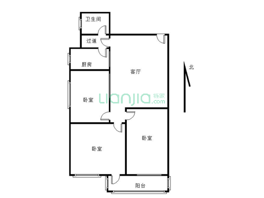 济大路1号 3室1厅 南