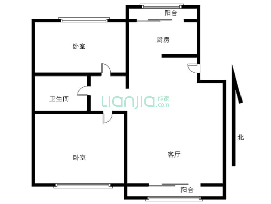 明翠雅庭一期 2室2厅 北 南