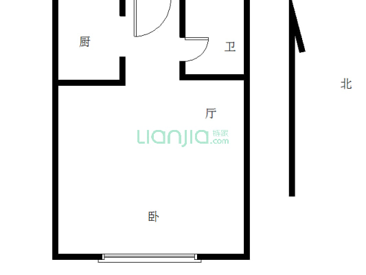 深蓝公寓 1室1厅 东南