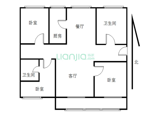 加州枫景大套二，电梯洋房，户型方正