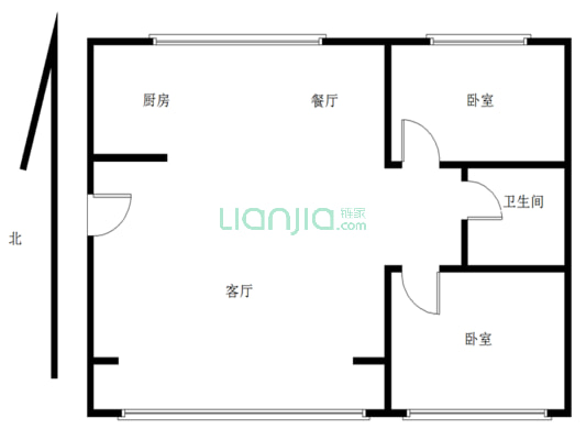 青建依山半岛 2室1厅 南 北