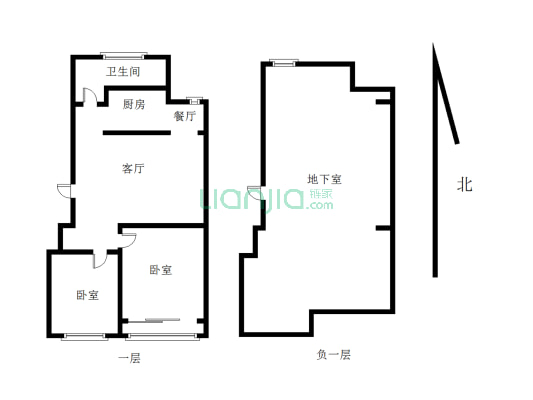 山水嘉园 2室2厅 南 北