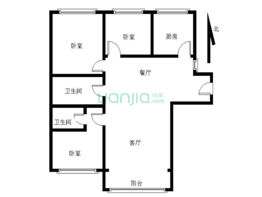 麦岛家园 3室2厅 南