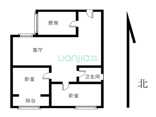 奥克斯广场 2室2厅 南 北