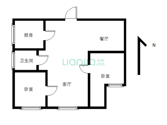 东海岸·书香府第 3室2厅 南