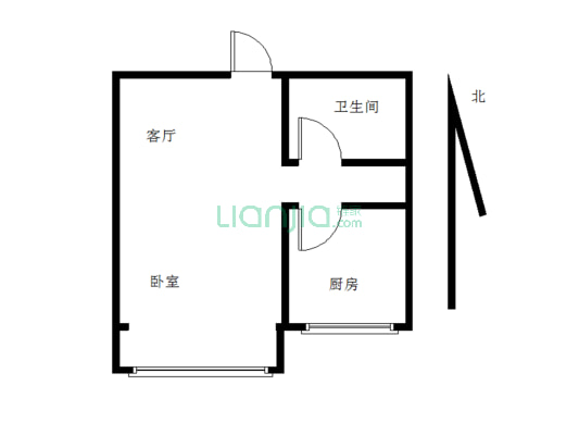 银和怡海国奥天地 1室1厅 南