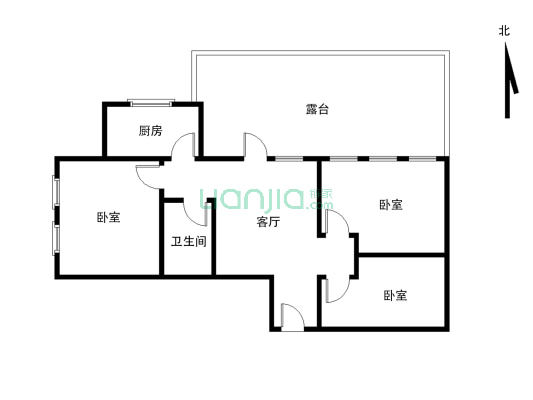 香港城小米公寓 3室1厅 西