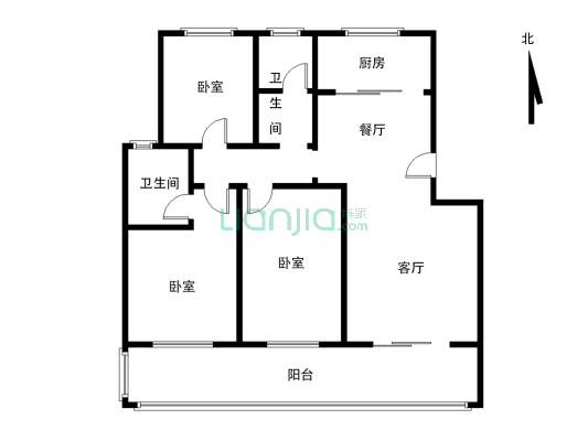 超大三室 采光好 楼层好 户型好