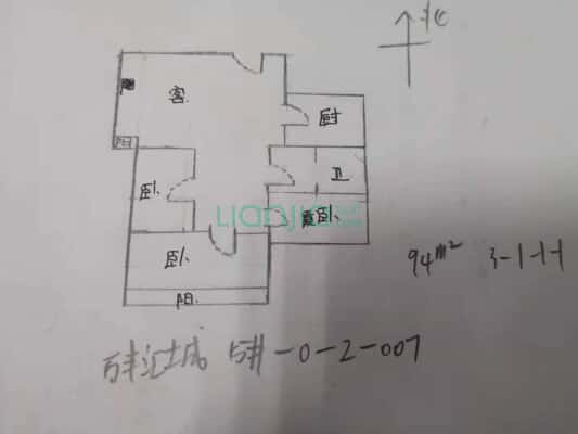 万丰慧城 3室1厅 西南