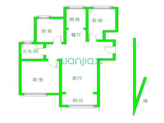 三环内+16年次新小区+精装修地暖+南北通