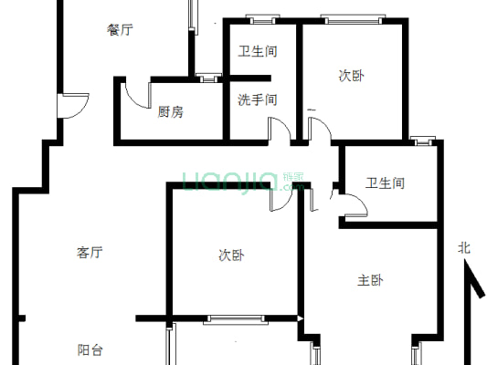 通透户型 两卧朝南 一卧朝北 居家装修 诚心出售