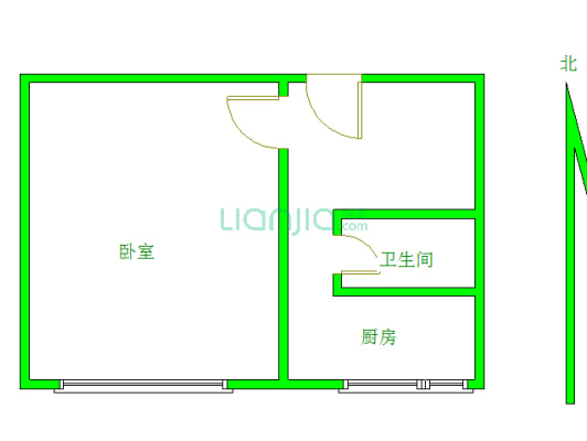 郑新里66-65号院 1室1厅 南