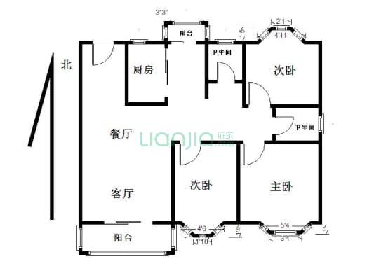 满五年老证，中间楼层，0梯2户南北通透，