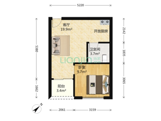 积玉桥地铁口 小户型一居室 拎包入住 诚意出售