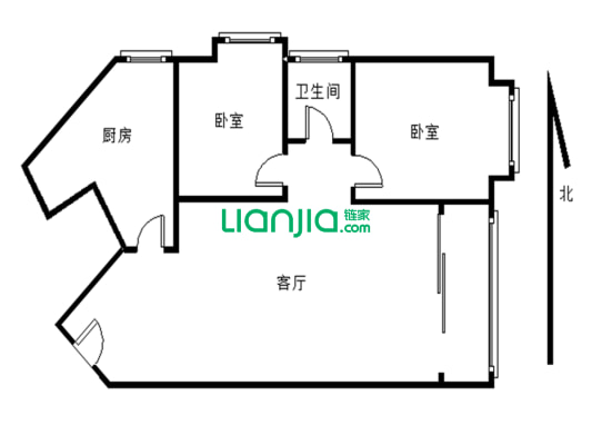 世纪江尚 毛坯两房 户型正 一线江景房