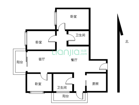 都会轩 3室2厅 东南