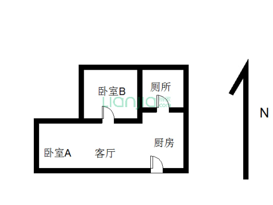 绿地公馆 2室2厅 南