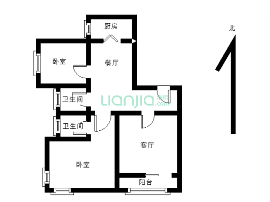 湘许嘉园一期 2室2厅 南