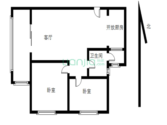 万博汇，边户大两房，朝南户型，指标可用使用