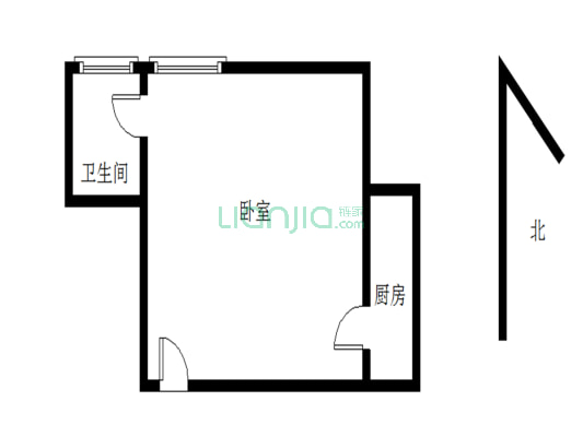 长盛上东区 1室1厅 东南