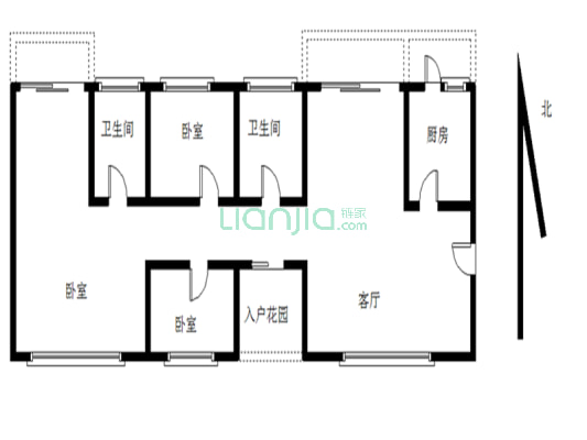 山水誉峰 4室2厅 南