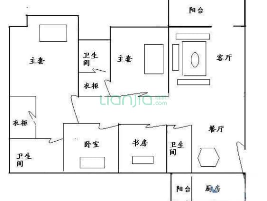 华南碧桂园翠山蓝天 近地铁四房三卫  户型方正实用