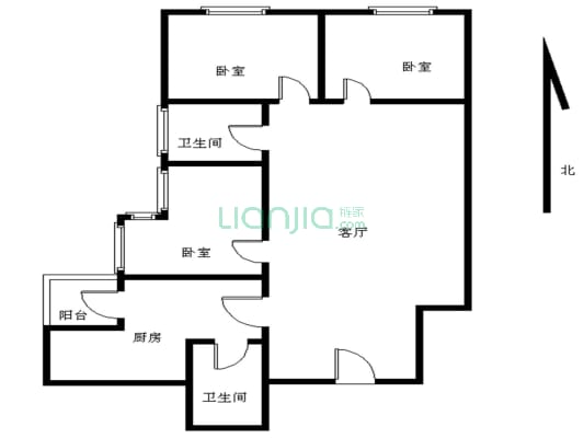 君铂国际 3室1厅 东