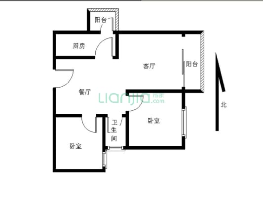 明都华庭泊岸森邻 2室2厅 东