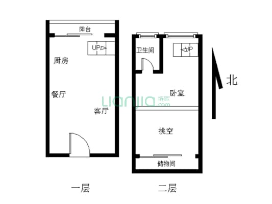 东方都会广场 1室2厅 北