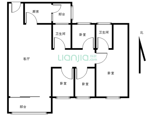 汇景新城，安静不吵，户型实用电梯四房