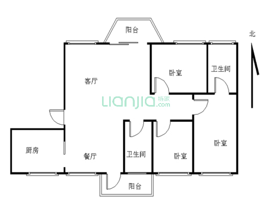 此房南北通格局，楼层好视野开阔，采光充足，配套齐