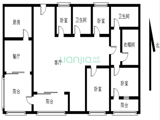 新世界四季山水 大平面四房 通风采光好-户型图