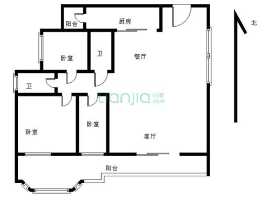 海龙苑三房两卫，适合居住，看房随时有钥匙，