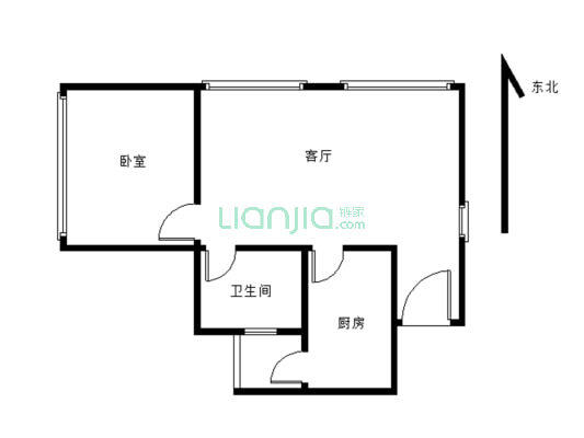 星河传奇二期 1室1厅 东北