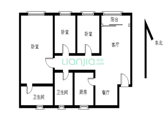 新厦苑 2室2厅 530万