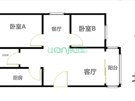 潜龙花园 2室2厅 399万