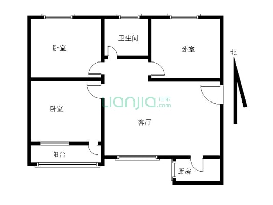 南北通透格局，三房适合居家，环境静谧