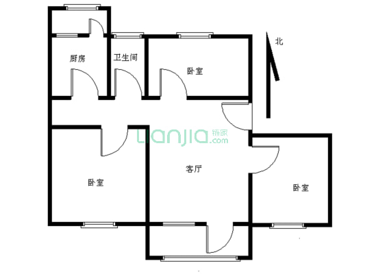 艺丰花园A区 3室1厅 430万