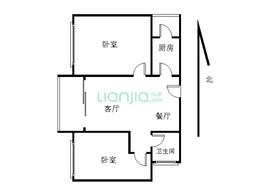 河岸轩 2室2厅 南 北