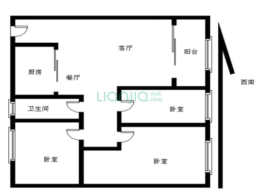 富瑰园 3室2厅 560万