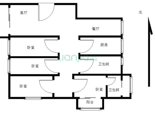 户型方正实用，单价便宜的大4房,