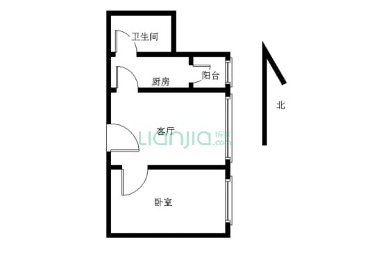 下梅林近地铁原始一房一厅东向高层视野开阔