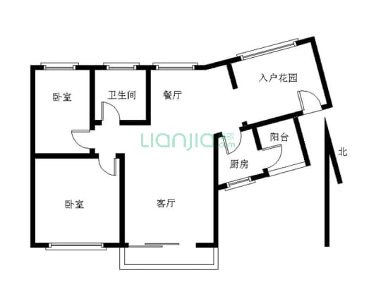 招商桃花园方正两房，小区环境幽美，正南朝向