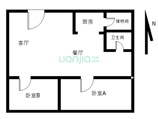 天马综合楼 2室2厅 420万