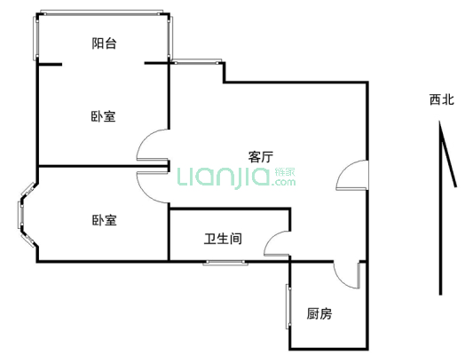 龙坤居 两室一厅 低总价 配套齐