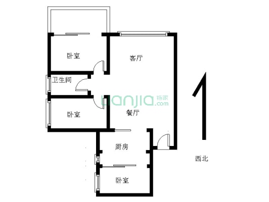 和谐家园 3室2厅 北