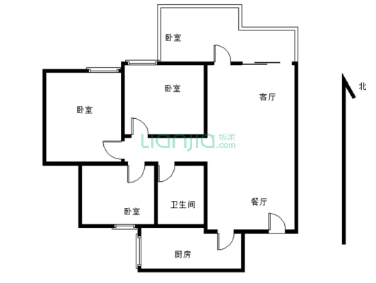 时代糖果二期 3+1户型 过二 实用率高